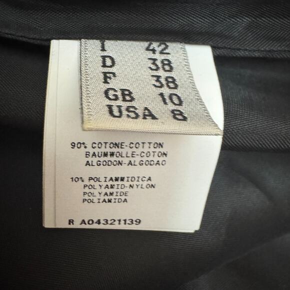 Moschino Cheap and Chic Cotton Lace Shift Fitted Midi Dress Black Size USA 8 - Picture 5 of 5